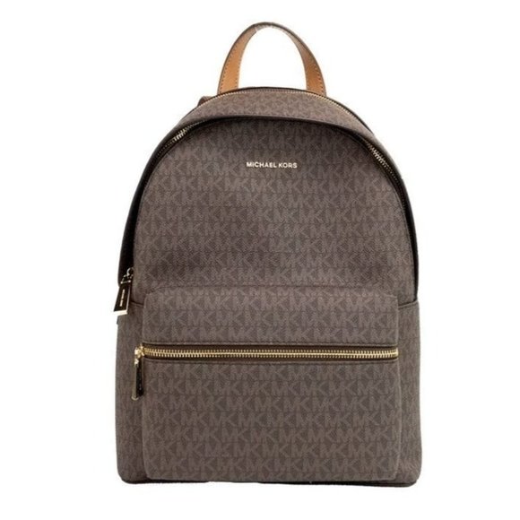 NEW Michael Kors Sally Medium Brown Signature PVC 2-in-1 Tablet Case Backpack main image 6
